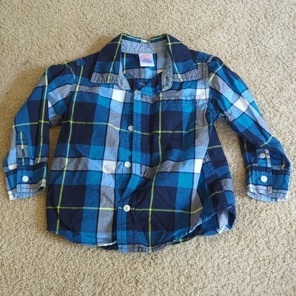 Gymboree Baby Boy Shirt Bundle 2 Polos & Bodysuit 12-18 M & Button Down 18-24M